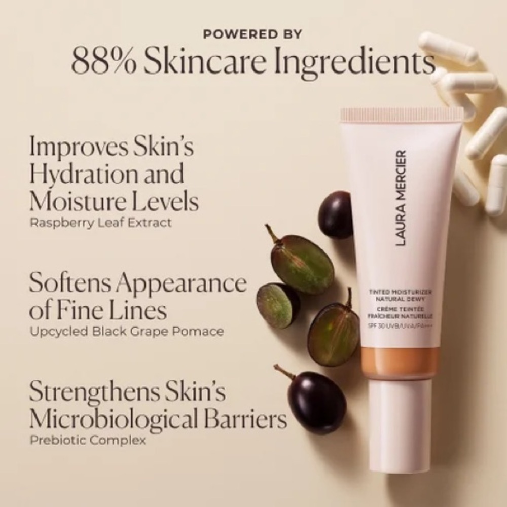 Laura Mercier Long-Wear Tinted Moisturizer Natural Dewy Hyaluronic Acid 4N Teak - Picture 14 of 15